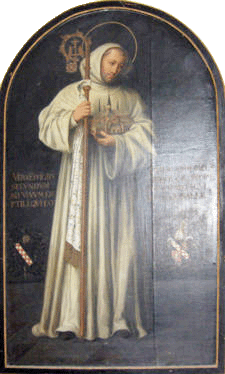 Bernard of Clairvaux, by Georg Andreas Wasshuber (1650-1732), painted from a statue in Clairvaux with the true effigy of Bernard)